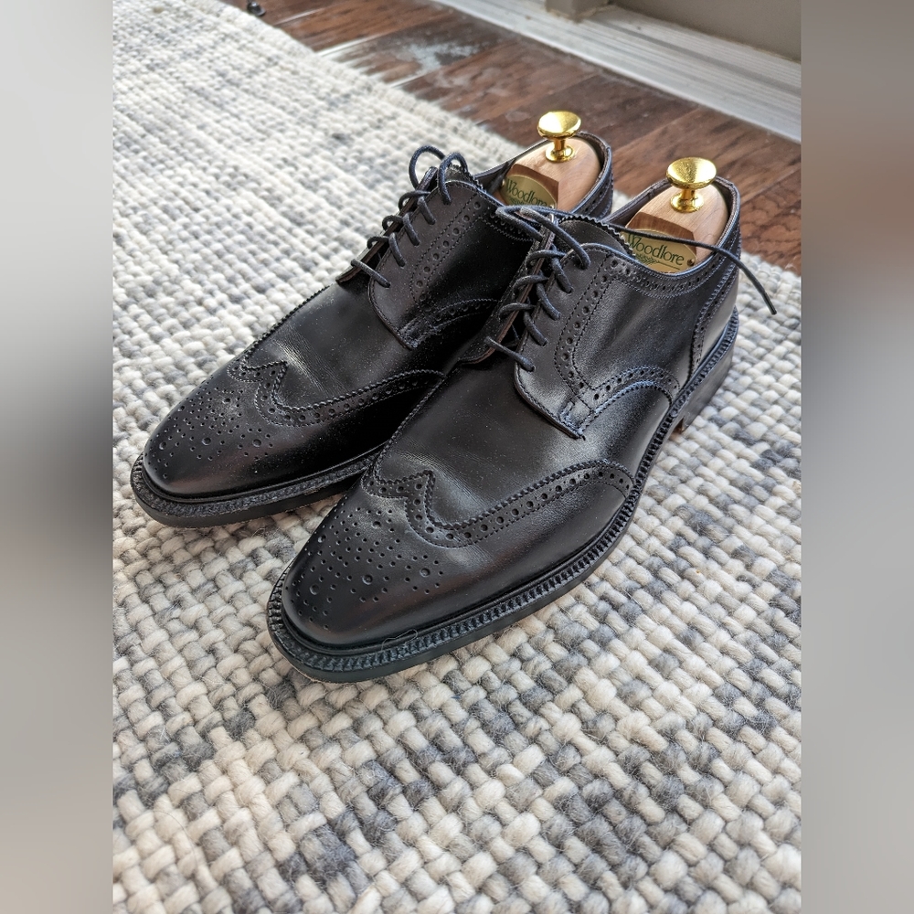 Alfred Sargent for Sid Mashburn Black Wingtip Shortwing Brogue Blucher 9D/42